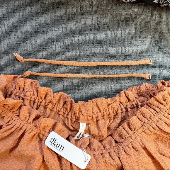 Women's Glam Los Angeles Boho blouse Sz Small bell sleeves - Picture 5 of 9